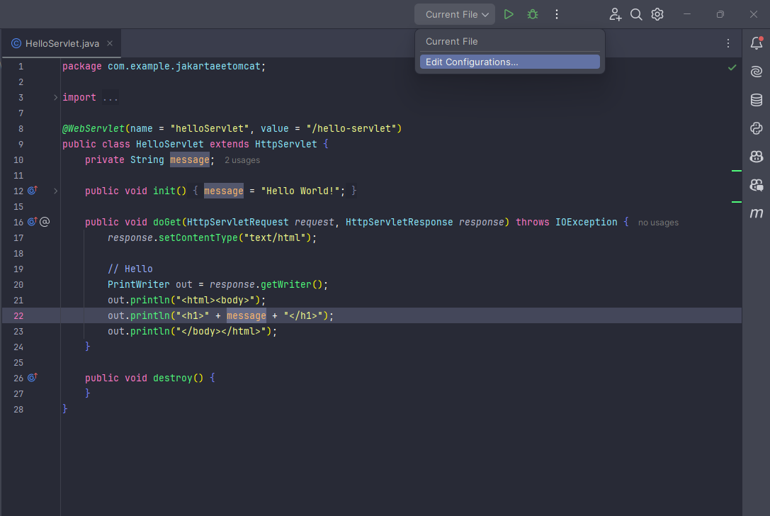 Configuración de Smart Tomcat en IntelliJ IDEA