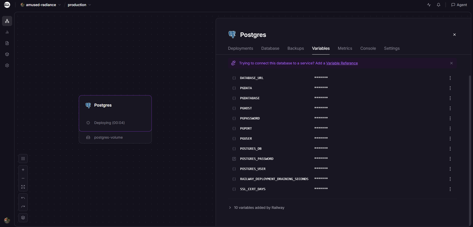 Auto-Generated PostgreSQL Variables